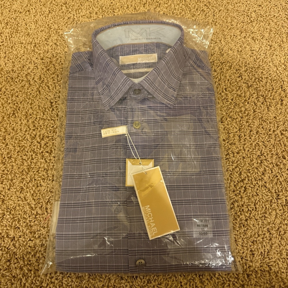 Michael Kors Blue Dress Shirt Formal Attire